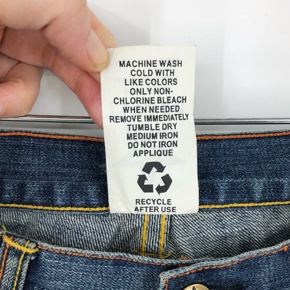 T Star B Womens Bootcut Jeans Size 28 Distressed Medium Wash Low Rise Y2K Cotton - Picture 8 of 8